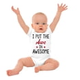 thumbnail image 3 of I Put the Awe in Awesome Funny Cute Romper Boys or Girls Infant Baby Brisco Brands 24M, 3 of 6