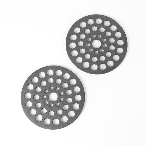 HAWOK Cast Iron Round Meat Rack, Trivet, Set of 2 PCS, Dia. 8 Inch, Pre-seasoned