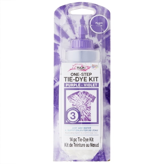 Tulip One-Step Purple Tie-Dye Kit – Single Color Fabric Dye Kit for DIY Tie Dye Projects, Up to 3 Projects