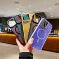 thumbnail image 5 of Magnetic Designed for iPhone 12 Case [-Grade Drop Tested] [Compatible with Magnet] Slim Frosted Case for iPhone 12 Case Phone Case (6.1"), Deep Purple, 5 of 13