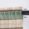 thumbnail image 5 of Green Blue Brown Farmhouse Valance Curtains for Kitchen/Living Room/Bathroom/Bedroom Window, Rod Pocket Small Topper Half Short Window Curtains Voile Sheer Scarf, Vintage Wood 42"x12", 5 of 8