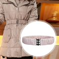 thumbnail image 6 of yuksok Elastic Waist Belt Elegant Cinch Band Trimmer for Sweater Puffer Coat Jacket Pink, 6 of 8