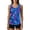 Blue, variant on OOOUM Women 3 Piece Tankini Set Solid Open Tie Back Sleeveless Tank Top Print Criss Cross Back Bikini Board Shorts Quick Dry Modest Beach Bathing Suit Blue XL