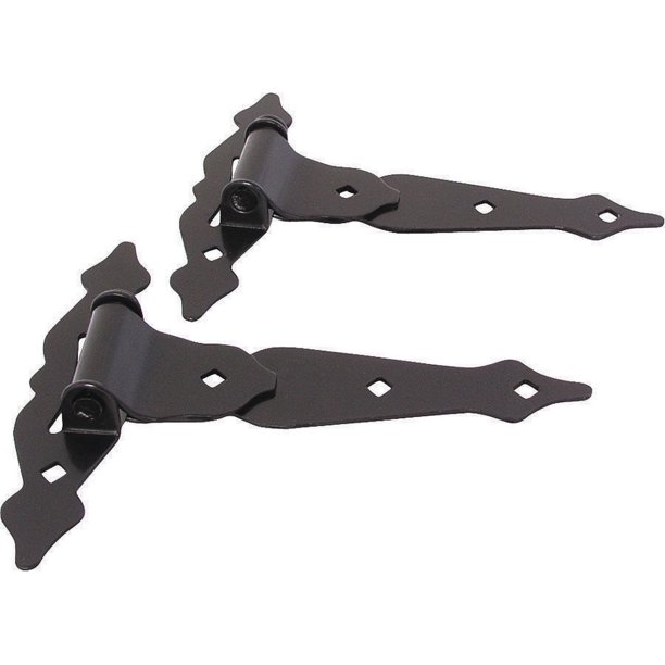 Prosource 1122159 8 in. Heavy Duty Ornamental Gate THinge Steel, Powder Coated