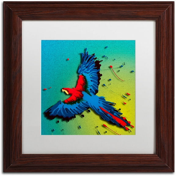 Trademark Fine Art "The Raven 4" Canvas Art by Roderick Stevens, White Matte, Wood Frame