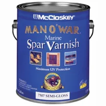 1 gal McCloskey 7507 Clear Man O'war Marine Spar Varnish, Semi-Gloss