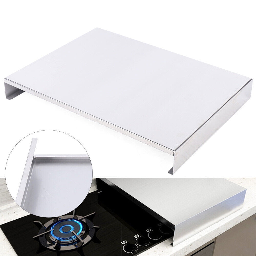 DENEST Silver Stove Top Cover Stainless Steel Gas Stove Top Protective Cover Bracket
