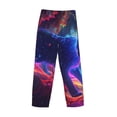 thumbnail image 3 of Lsque Cosmic Cat Psychedelic Journey Print Men's Pajama Pants, Lounge Pant - Comfortable Home Wear,Elastic Waistband, Stylish Design-Large, 3 of 9