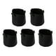thumbnail image 5 of Bolsa de cultivo de plantas Ticfox 5 bolsas de 3 galones de tela no tejida color negro, 5 of 14