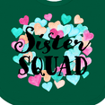 thumbnail image 4 of Inktastic Sister Squad Hearts Girls Baby Bib, 4 of 4