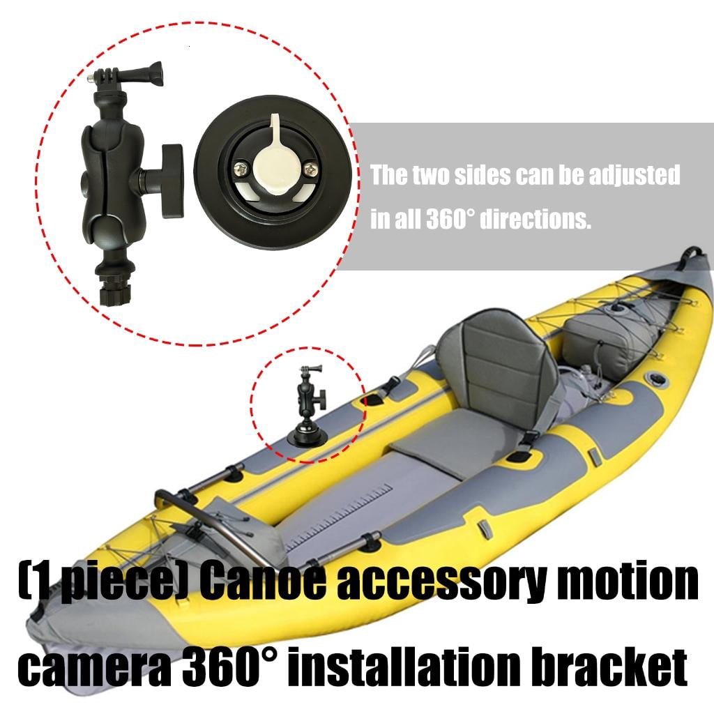 Yihuala Kayaks Action Camera Mount 360 Degree Adjustable Small Boats Track Cameras Holder Universals Kayaks Accessory