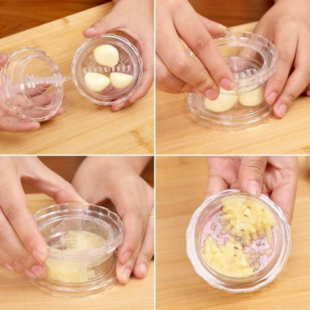 

Kitchen 2PC*1PC Fruit Garlic Mashed Processor Garlic Manually Food Chopper Kitchen Dining Bar Cookware Sets