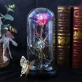 thumbnail image 2 of Valentines Day Gifts for Her Birthday Gifts for Women Mom Galaxy Glass Roses Forever Preserved Flowers Light up Rose in Dome Gift for Grandma Sister Wife Her Girlfriends Daughter, 2 of 2