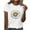 White, variant on Tops for Women Sexy Casual,Shorts for Women,Womens Casual Print Pullover Round Neck Short Sleeved Top,Tops for Women,3/4 Sleeve Tops for Women