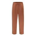 thumbnail image 6 of Kixjoy Mens Sweatpants Baggy Drawstring Wide Leg Pants Elastic Waist Open Bottom Lounge Sweatpants Lightweight Basic Winter Mens Joggers with Pockets, Coffee S, 6 of 9