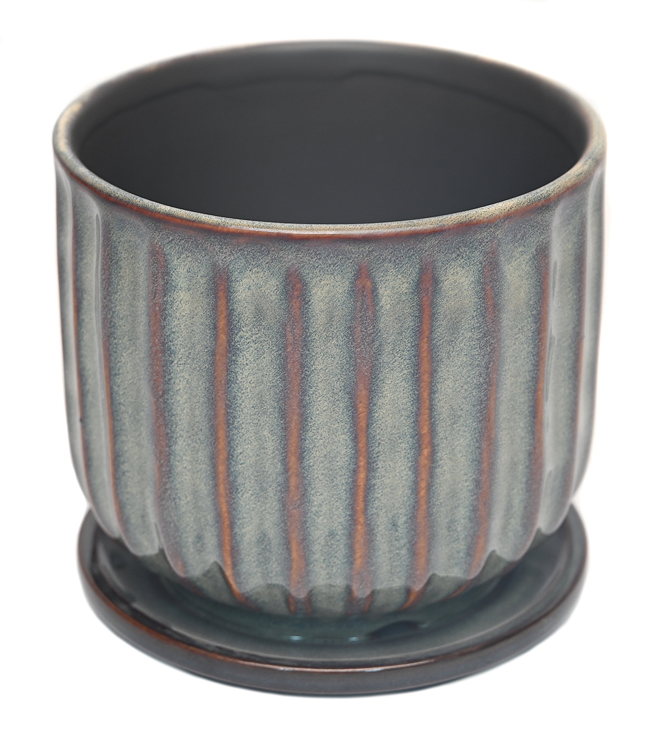 Better Homes & Gardens 6 inch Ceramic Paul Planter with Saucer, Taupe