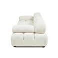 thumbnail image 4 of Marcel 109.5" Bubble Modular Modern 3-Piece Sofa, Ivory White Boucle, 4 of 8