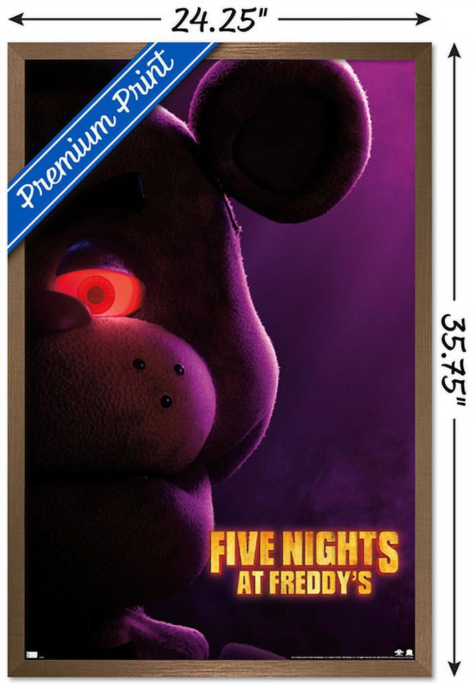 Five Nights at Freddy's Movie - Freddy One Sheet Wall Poster, 22.375" x 34" Framed