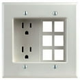 thumbnail image 1 of Leviton Electrical & Low Voltage Combo Box, 2-Gang, White, 1 of 1