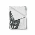 thumbnail image 2 of Saying Soft Flannel Fleece Blanket, All You Need is Love Phrase Typography on Retro Grungy Heart Shaped Background, Cozy Plush for Indoor and Outdoor Use, 50" x 60", Grey and White, by Ambesonne, 2 of 6