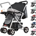 thumbnail image 2 of Carriola Infantil De Lujo Con Toldo De Viaje Compacta Y Ligera Carriola Para Bebe Con Jugetes Tela Transpirable Carrito Para Bebe Con Mango Ergonomico Carreola Ultra Ligera Y Comoda (Rosa), 2 of 6