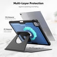 thumbnail image 4 of FJLBDE Case for iPad Air 13 Inch M3 2025 / M2 2024 12.9 inch (3rd/4th Gen), 360 Rotating Stand iPad Protective Case Cover with Auto Wake/Sleep, Blue, 4 of 7