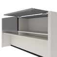 thumbnail image 5 of Bestar Connexion L-Shape Computer Desk w/ Hutch in Bordeaux and Slate, 5 of 5