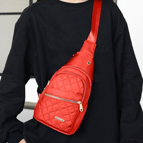 Small Crossbody Bag,Small Sling Backpack,Chest Bag,Waist Bag,Small Backpack,Suitable for Hiking,Travel and Daily Use(Red)