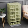 thumbnail image 1 of AHMT Transparent Plastic Shoe Box Organizer, Shoe Storage Box Clear Plastic Stackable Shoe Organizer for Closet Space Saving Shoe Storage Boxes, Easy To Clean And Install(Green), 1 of 8