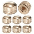 thumbnail image 1 of 8-Pack Threaded Cap Nuts, M4x11mm Screw Caps for Light Fixture, Female Knurled Knob Nut for Ceiling Light Cover Replacement [Gold Tone], 1 of 7