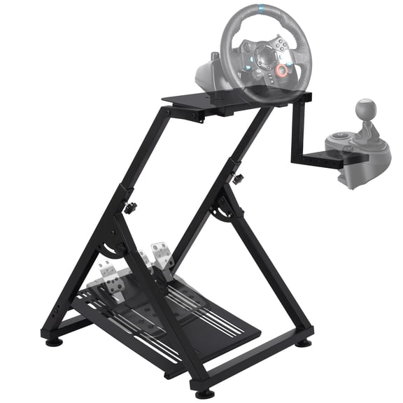 Danolapsi Racing Steering Wheel Stand Shifter Mount,Simulator Cockpit Wheel Stand,Racing Steering Shifter Mount fit for Mainstream Brands Gaming X-type Folding,NOT Included Racing Wheel/Pedals