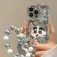 thumbnail image 4 of "TPU Crafted" Electroplated Cream Pattern Anti-fall Mobile Soft Phone Case With Lanyard For IPhone14/14Plus/14Pro/14Pro Max, iPhone13/13Pro/13Pro Max, iPhone12/12Pro/12Pro Max, iPhone11/11Pro/11Pro Ma, 4 of 5