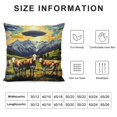 thumbnail image 5 of Orinice Cows Flying Saucer Mountain Range Graphic Decorative Throw Pillow Cover for Home Couch Living Room Bed Sofa - Printed on Both Sides - 1PC 20x20in, 5 of 5