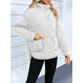 thumbnail image 5 of Womens Quilted Puffer Jacket Hooded Long Sleeve Zip Up Winter Coat Lightweight Warm Jackets with Pockets, 5 of 11