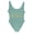 Green, variant on Destination Wedding Swimwear, Women Bridal Squad Letter Print High Cut Monokini One Piece Push Up Tummy Control Ruched Removable Pads Sexy Bathing Suit, Red