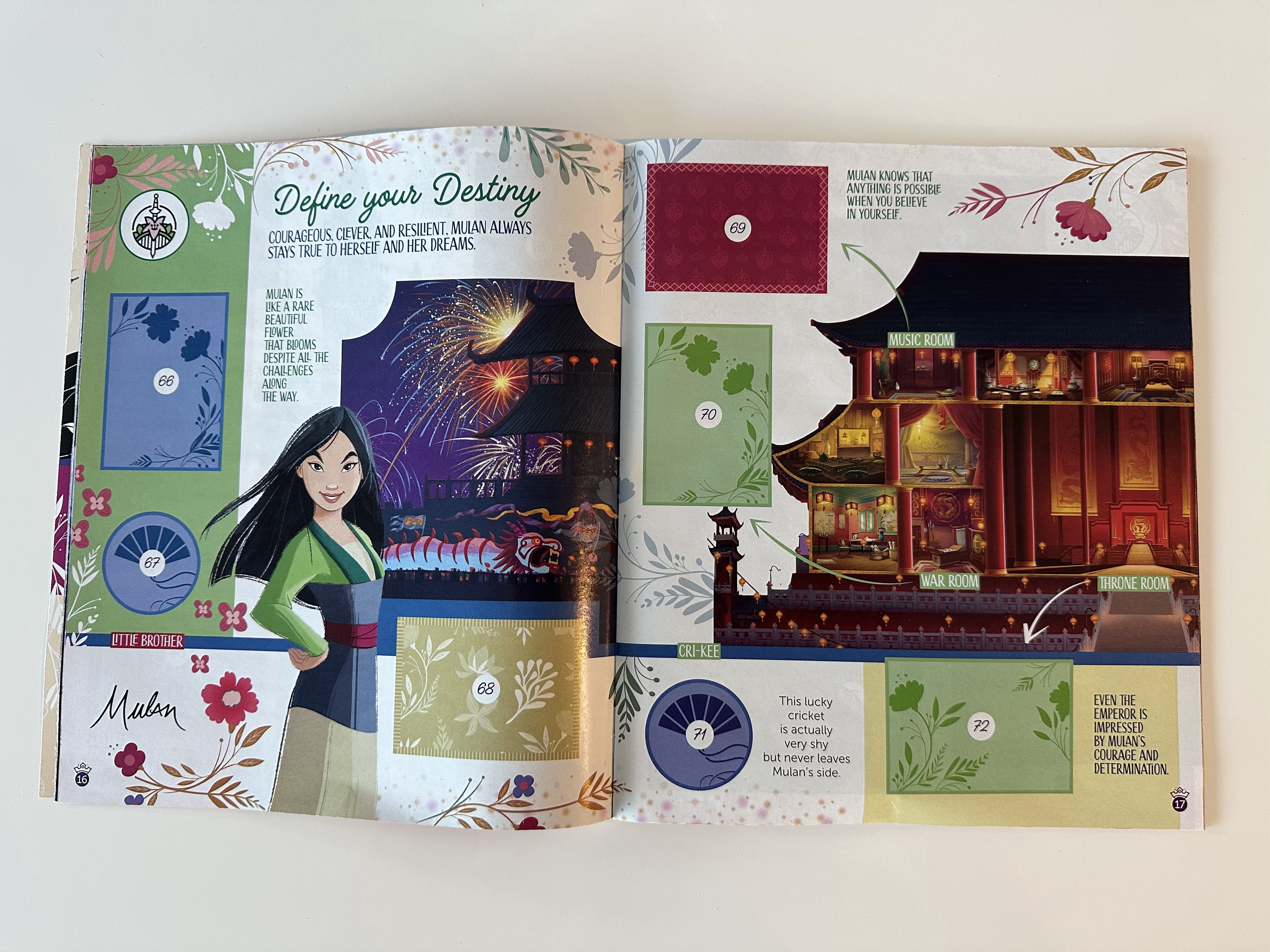 Disney Princess Maps of Wonder Album and Stickers - Panini