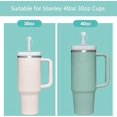 6pcs Silicone Spill Proof Stopper for stanely Straw Cover, Stanley Tumbler 2.0 for 40oz/ 30oz