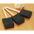 thumbnail image 3 of 10PCS Foam Brushes Sponge Painting Brushes with Handle for Staining Polyurethane Acrylic Painting Art Craft Projects Applying Varnishes Furniture Wood Car Home Decors (Black, 2 Inch), 3 of 5