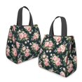 thumbnail image 2 of Pioneer Flower Floral Print Pattern Insulated Lunch Bag for Women & Adults,Large Portable Soft Cooler Lunch Bag,Thermal Food Storage Tote with Pearl Cotton,8.66L,8.75x5.75x9.5 Inch, 2 of 6