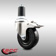 thumbnail image 2 of 4 Inch 316SS Soft Rubber Swivel 1-5/8 Inch Expanding Stem Caster Lock Brake SCC, 2 of 2