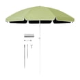 thumbnail image 1 of Sombrilla de patio, sombrilla de playa de 6.8 pies, premium, resistente, fácil de transportar, toldo para picnic al aire libre para deportes, juegos verde, 1 of 8