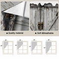 thumbnail image 5 of Vintage Gate Swag Curtains for Kitchen/Bedroom/Living Room, Farmhouse Wooden Grain Shabby Chic Door Scalloped Curtains 63 Inch Long, Window Swag Topper Curtains Valances 2 Panels Set 36"x63", 5 of 8