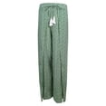 thumbnail image 3 of YIFUNIN Women's Printed Wide Leg Straight Pants with Lace-Up Detail & Side Slit, Casual Flowy Trousers for Bohemian Style, Lightweight Fabric,Mint Green XL, 3 of 5