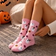 thumbnail image 6 of Soft Fuzzy Socks for Women Coral Fleece Halloween Funny Novelty Fluffy Bat Slipper Socks Ladies Home Hosiery Gift, 6 of 7