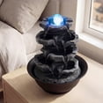 thumbnail image 6 of Costway Tabletop Water Fountain with Rolling Crystal Ball, Color-Changing LED Light, Pump, 6 of 11