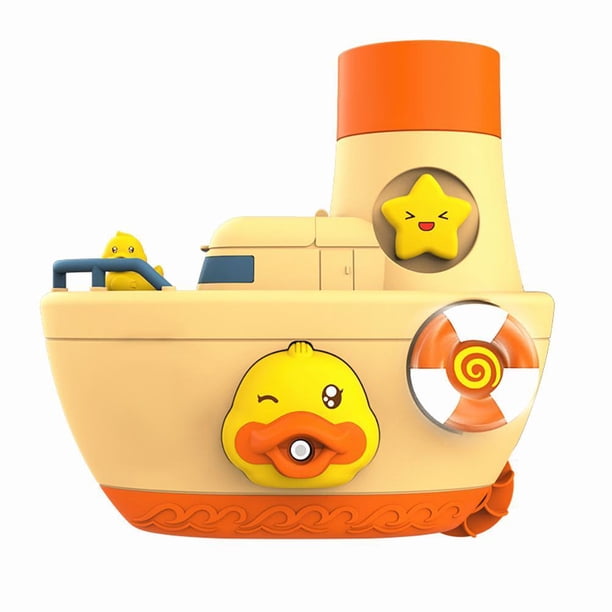 Juguetes De Baño Para Bebés Pato De Dibujos Animados Juguetes De Agua Ventosa Barco Juguetes Bañera Juguetes De Pared Para Baño Ducha Vogacara FN006100-00