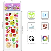 3D Puffy Stickers for Kids Toddlers Boys Girls 24 sheets, Children Stickers Variety for Child Gifts, Teacher Reward, Craft, Scrapbook, Animal Vehicle Fruit Food Heart Star Car Dinosaur Sticker Bulk