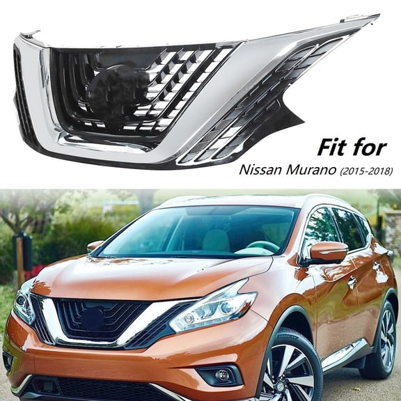 Front Upper Grill Chrome & Black Grille Fit for Nissan Murano (2015-2018)