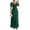 Green, variant on Laqbezok Evening Gown Dress, Women's V-Neck Mesh Flare Sleeve Formal Maxi, Elegant Ruched Bodycon Party Wedding Guest Dress with Split Hem