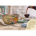 thumbnail image 3 of Spices Home Decor - Decorative Hand-Painted Floral Stainless Steel Cream Bowl, 3 of 13